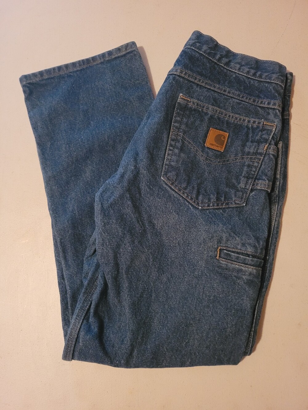 Carhartt Mens Relaxed Fit Jeans 30x30 Straight 100% Cotton Heavyweight Carpenter